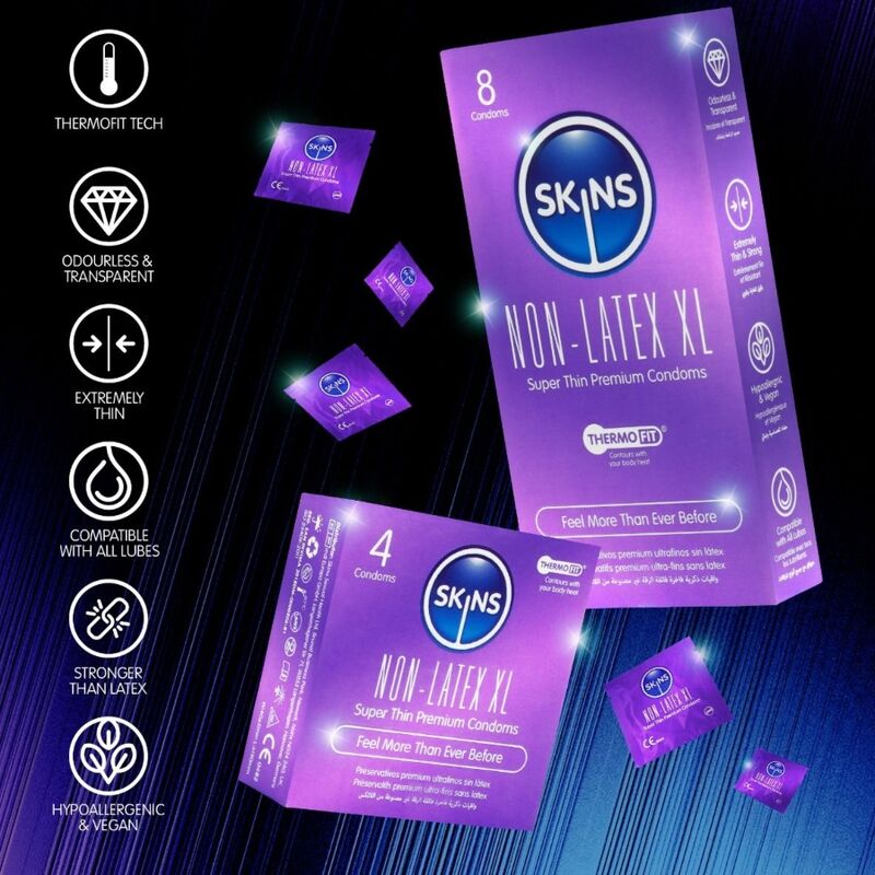 Preservativi Senza Lattice SKINS Classici — Confezione XL
