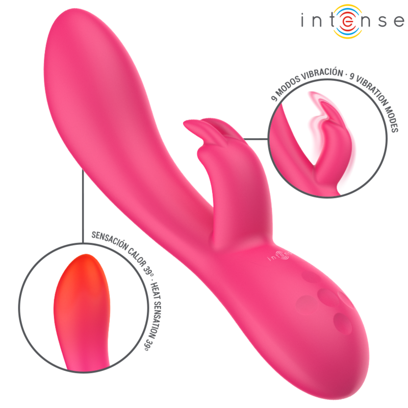 Vibratore Rabbit INTENSE Tammy Rabbit con Calore — Rosa