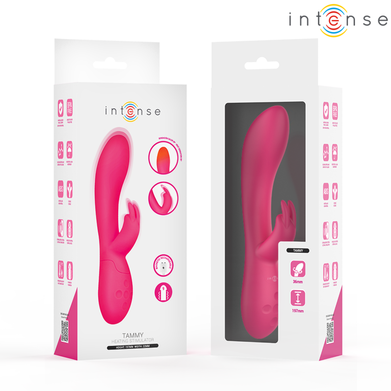 Vibratore Rabbit INTENSE Tammy Rabbit con Calore — Rosa