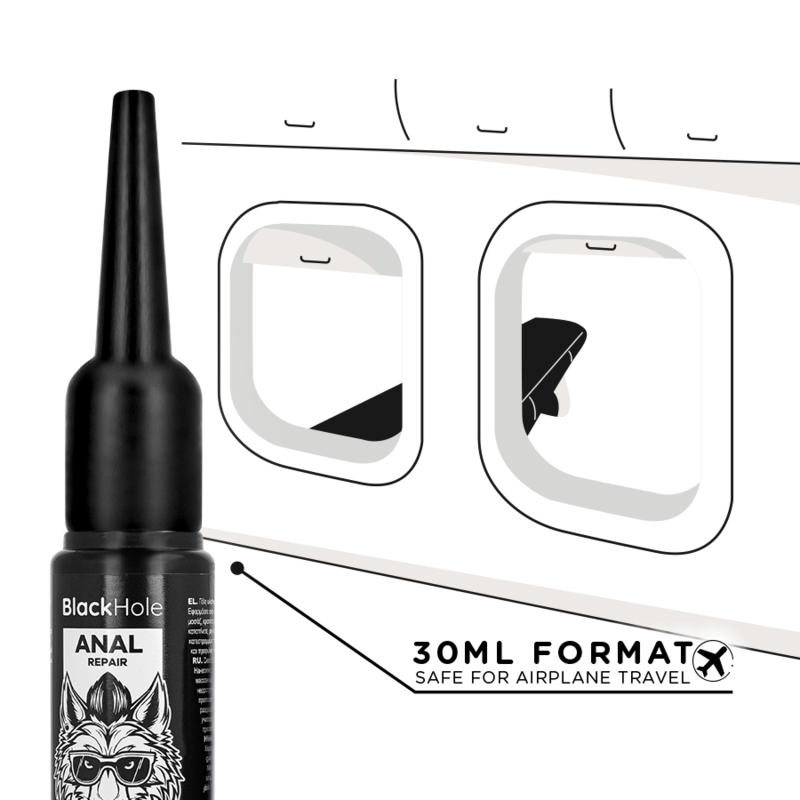Applicatore Lubrificante Anale Black Hole S 30ml — Base Silicone