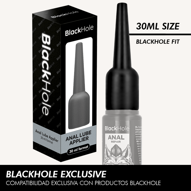 Applicatore Lubrificante Anale Black Hole S 30ml — Base Silicone