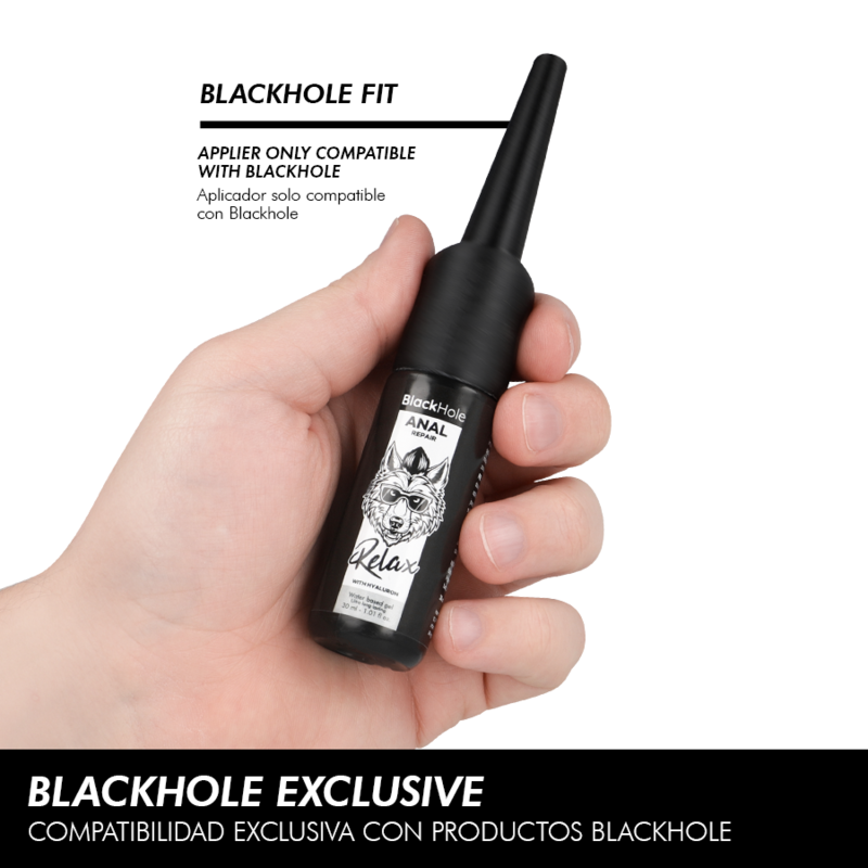 Applicatore Lubrificante Anale Black Hole S 30ml — Base Silicone