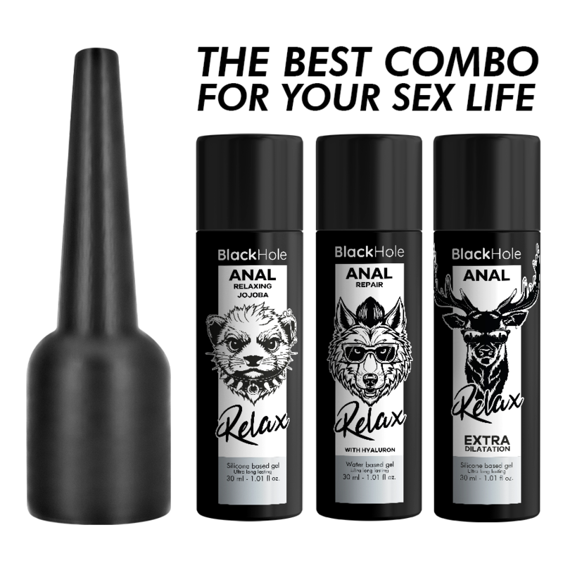Applicatore Lubrificante Anale Black Hole S 30ml — Base Silicone