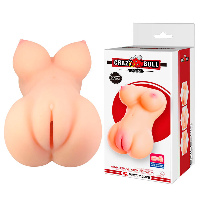 Masturbatore Maschile Crazy Bull Carne — Realistico Glutei e Vagina