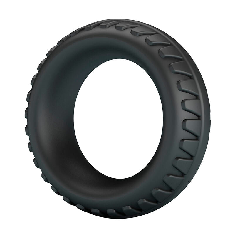 Anello Pene Crazy Bull Merritt Testurizzato — Nero