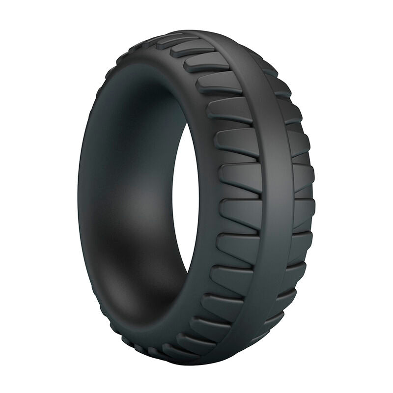 Anello Pene Crazy Bull Merritt Testurizzato — Nero