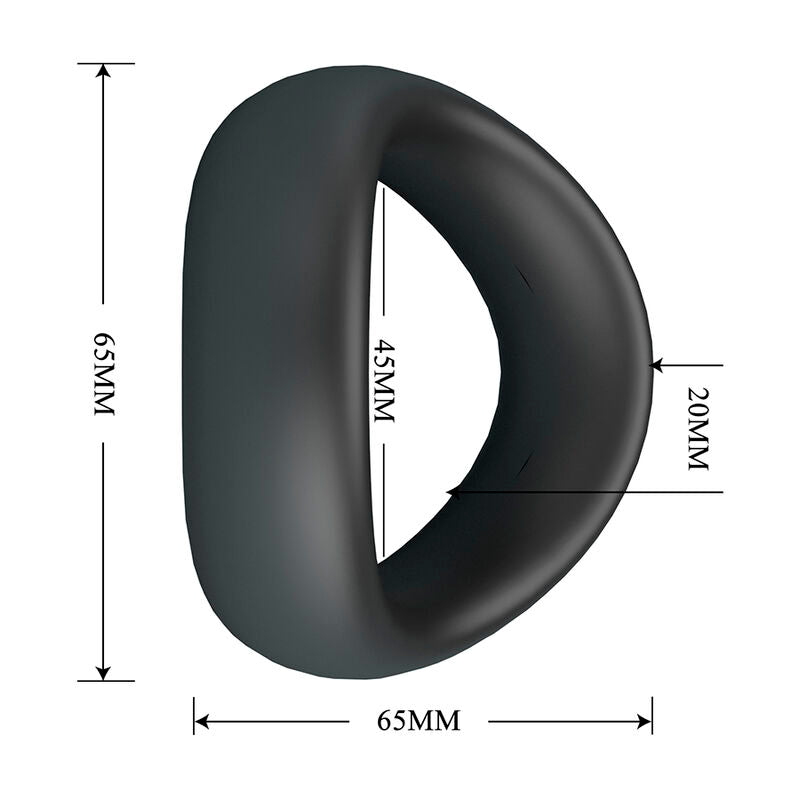 Anello Pene Ergonomico Crazy Bull Valen — Nero