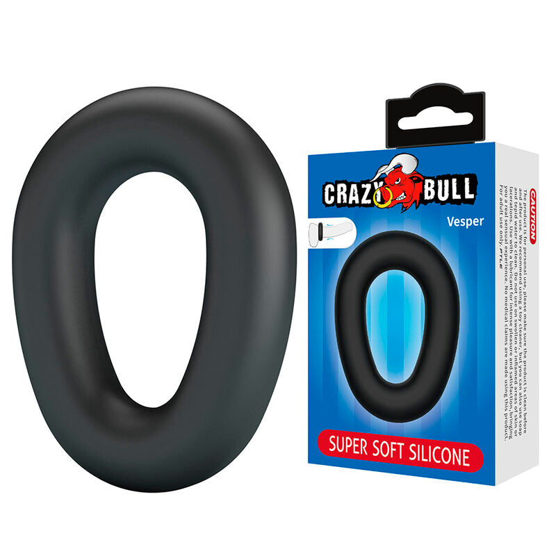 Anello Pene Crazy Bull Vesper Super Morbido — Nero
