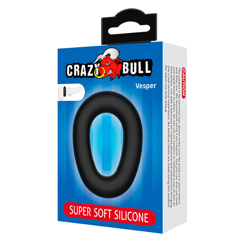 Anello Pene Crazy Bull Vesper Super Morbido — Nero