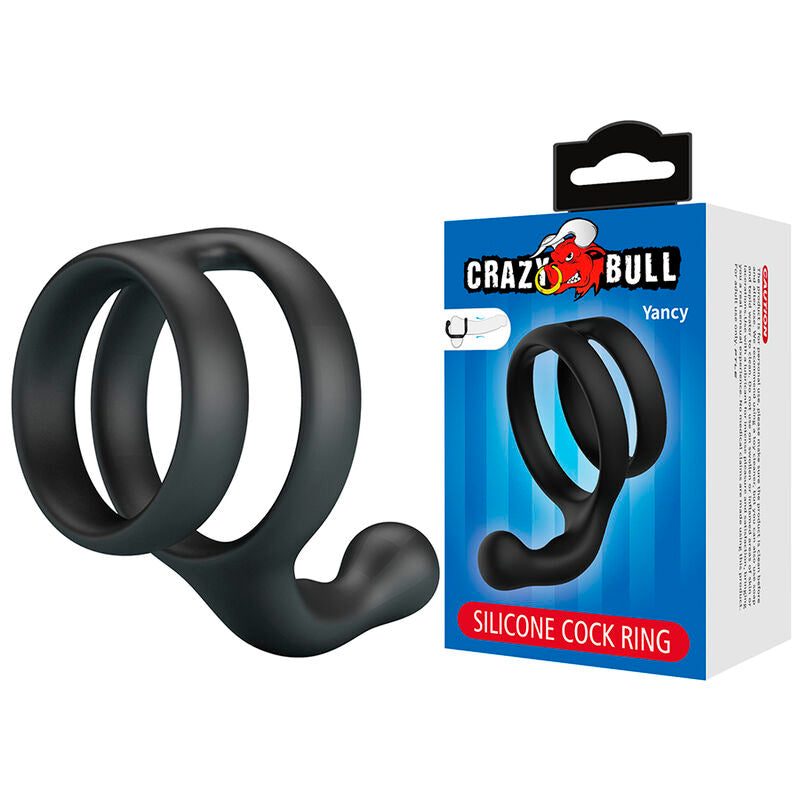 Anello Pene Doppio Crazy Bull Yancy — Nero