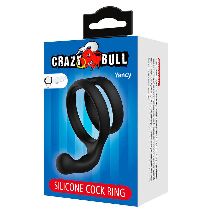 Anello Pene Doppio Crazy Bull Yancy — Nero