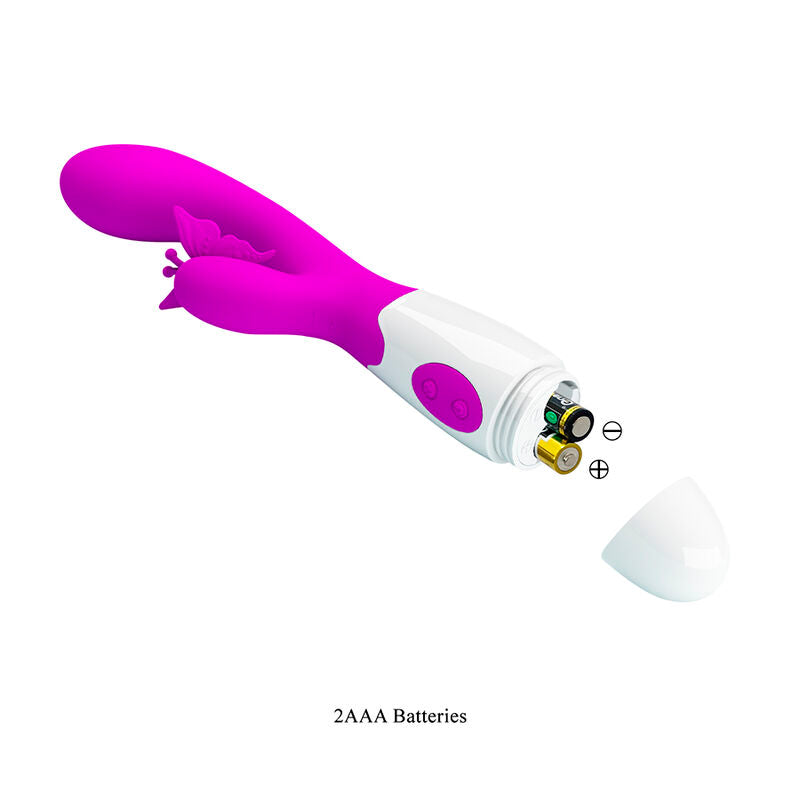 Vibratore a Coniglio Pretty Love Butterfly Kiss — Viola