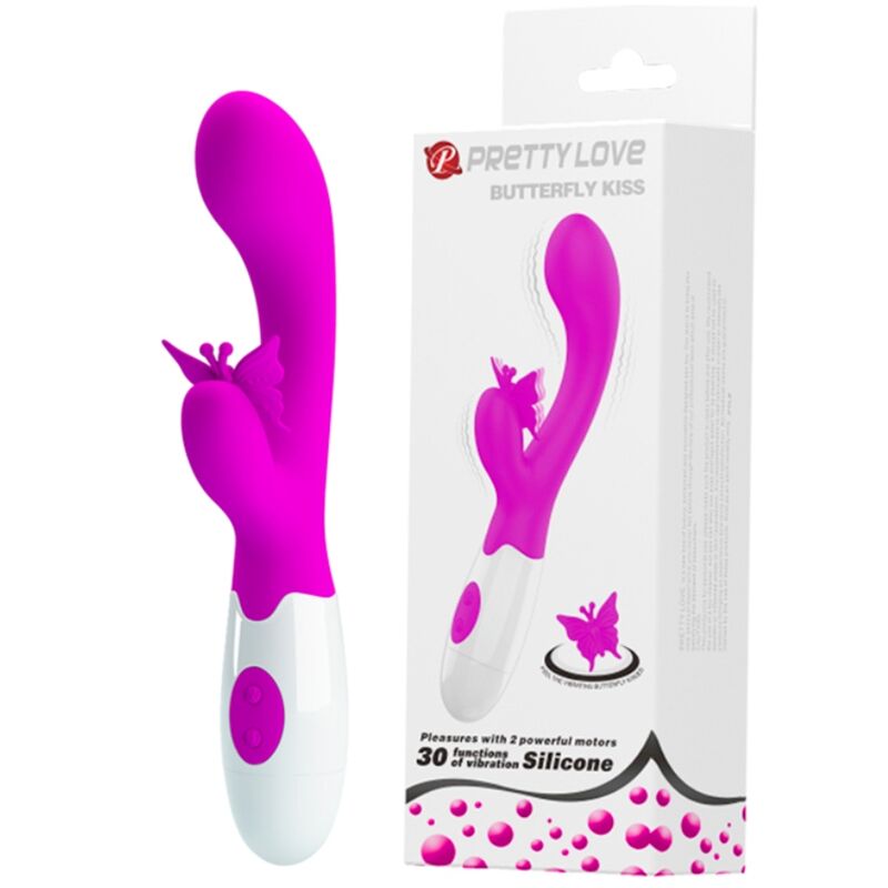 Vibratore a Coniglio Pretty Love Butterfly Kiss — Viola