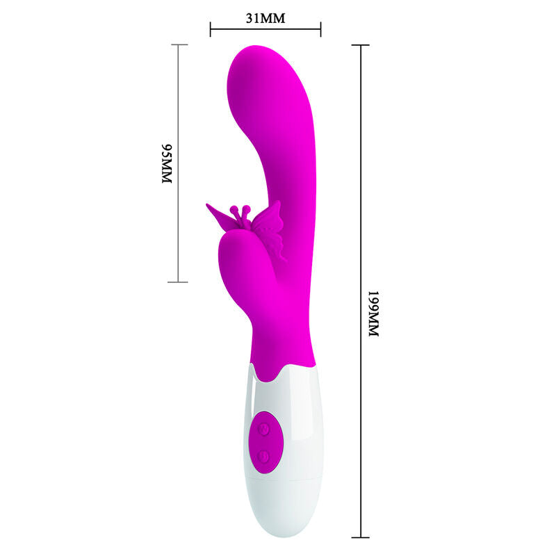 Vibratore a Coniglio Pretty Love Butterfly Kiss — Viola