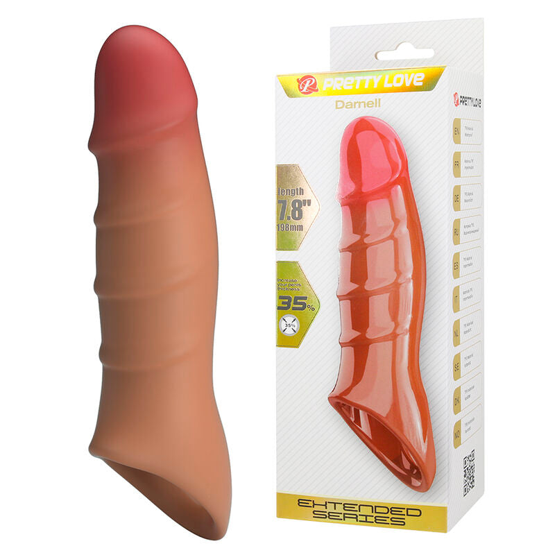 Copri Pene Realistico Pretty Love Damien Extender — Carne