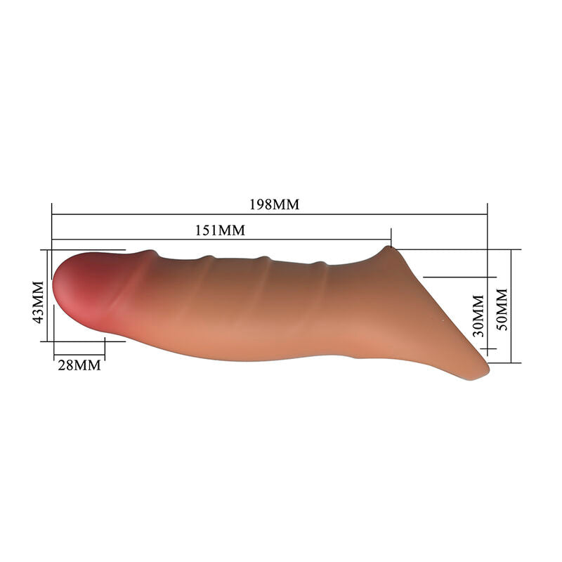 Copri Pene Realistico Pretty Love Damien Extender — Carne