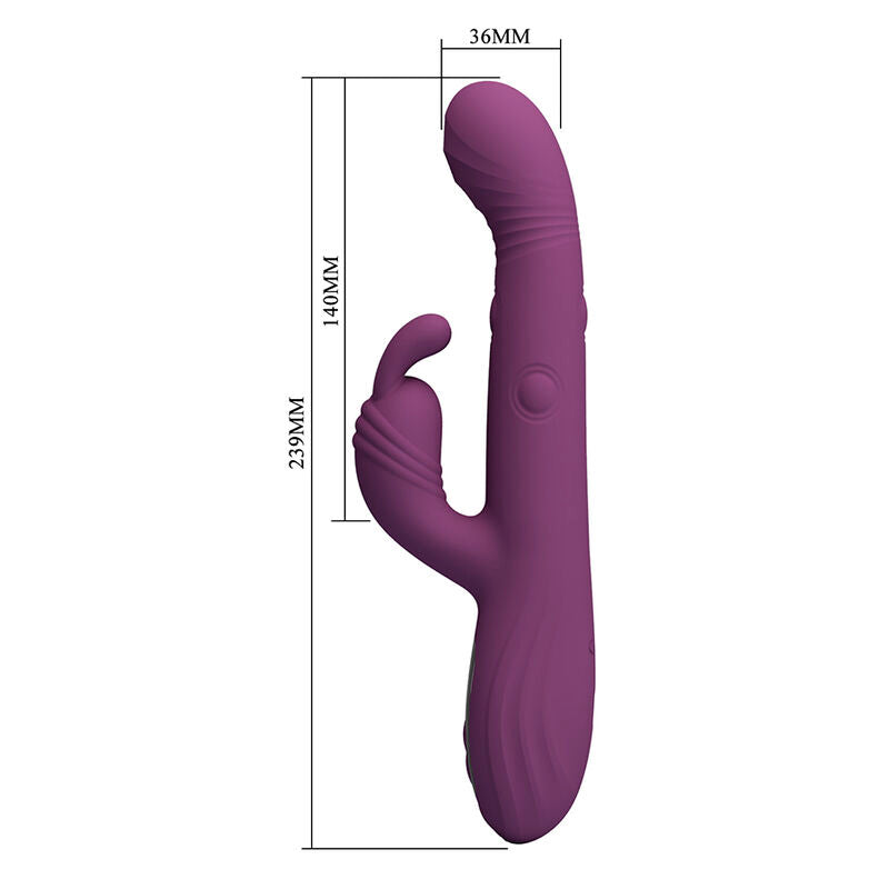 Vibratore Coniglio Pretty Love Dee Multifunzione — Viola