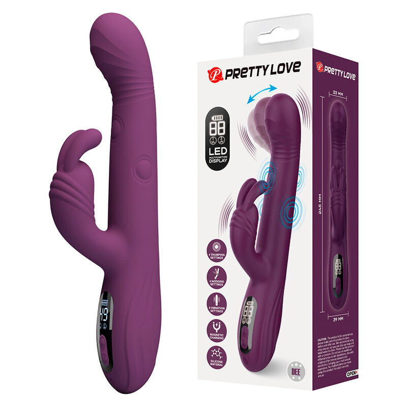 Vibratore Coniglio Pretty Love Dee Multifunzione — Viola