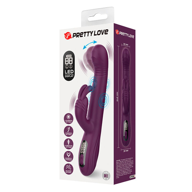 Vibratore Coniglio Pretty Love Dee Multifunzione — Viola