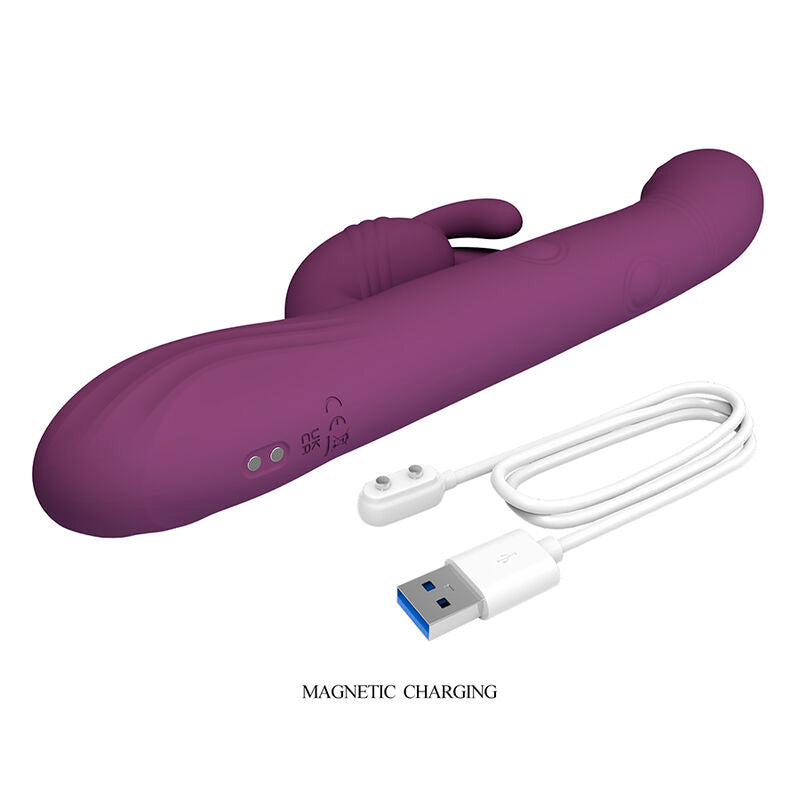 Vibratore Coniglio Pretty Love Dee Multifunzione — Viola
