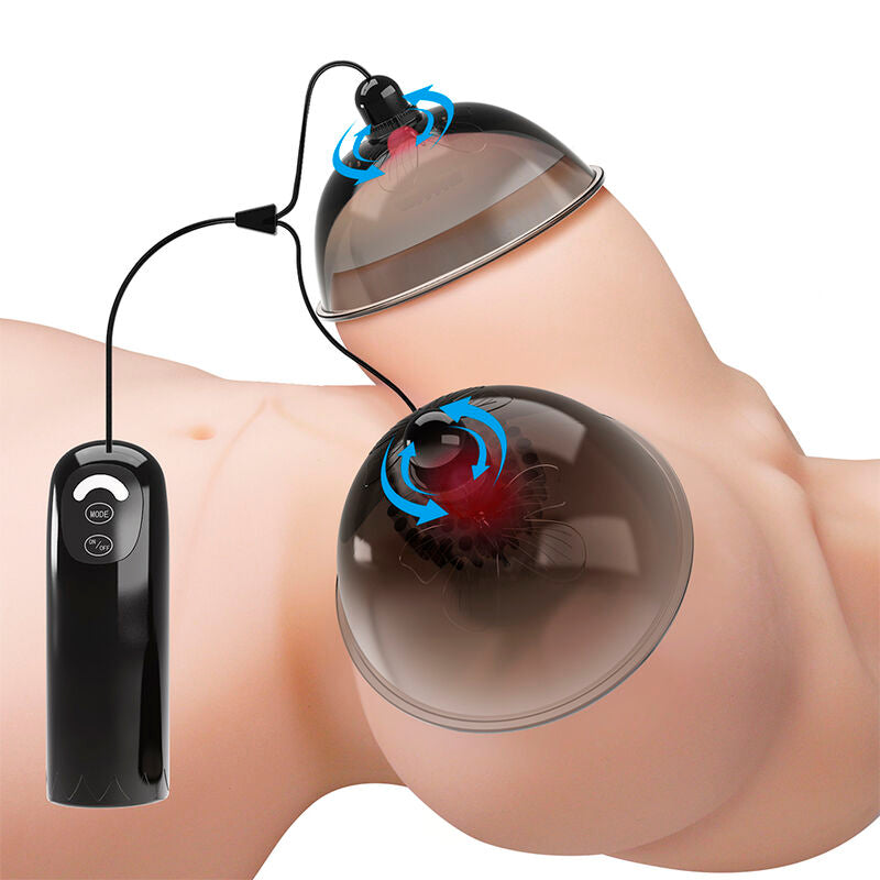 Stimolatore Rotante Pretty Love - Capezzoli con Aspirazione — Nero