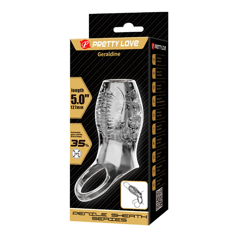 Manicotto Pene FOR HIM Pretty Love Geraldana — Trasparente