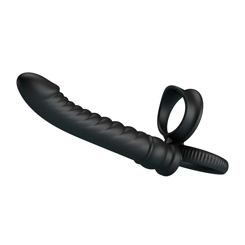 Vibratore Anale Pretty Love Merritt con Anello — Nero