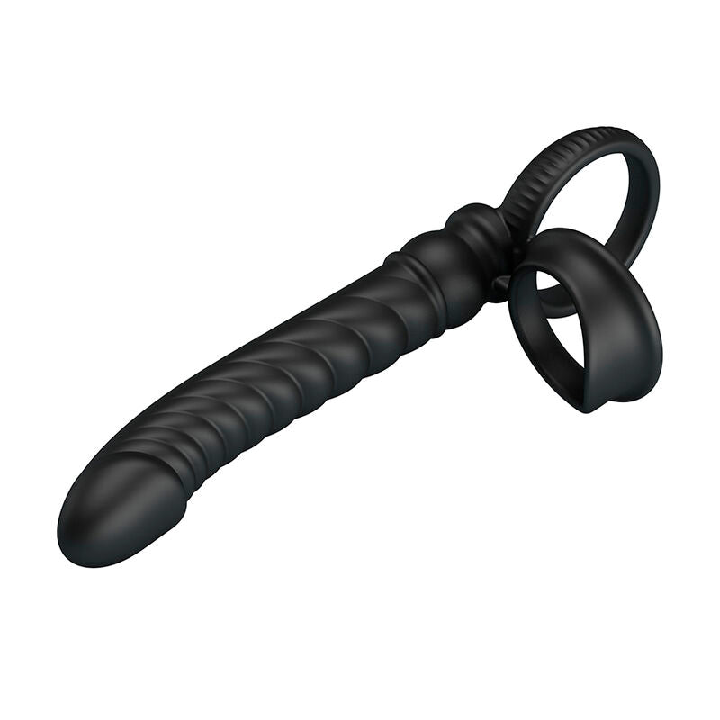 Vibratore Anale Pretty Love Merritt con Anello — Nero