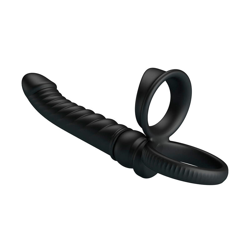 Vibratore Anale Pretty Love Merritt con Anello — Nero