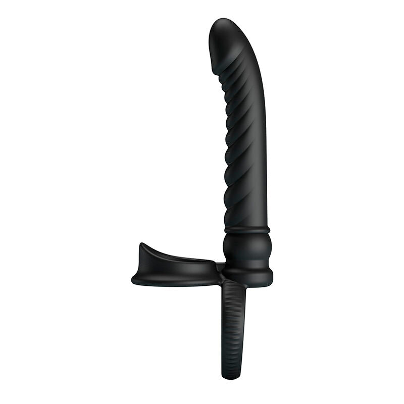 Vibratore Anale Pretty Love Merritt con Anello — Nero