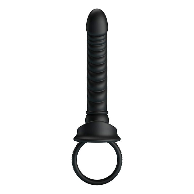 Vibratore Anale Pretty Love Merritt con Anello — Nero