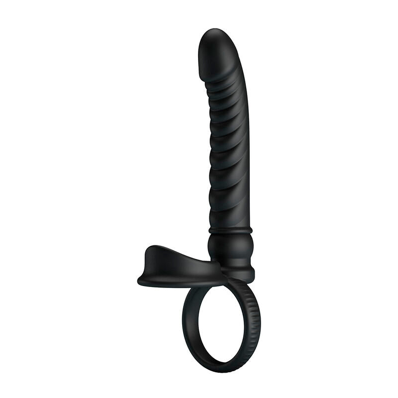 Vibratore Anale Pretty Love Merritt con Anello — Nero