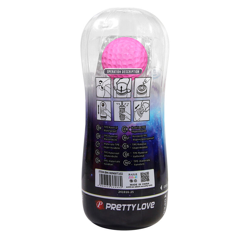 Masturbatore Maschile Pretty Love Coppa Testurizzata 360° — Trasparente