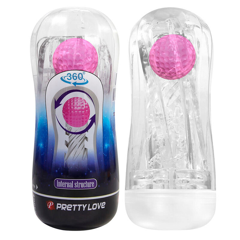 Masturbatore Maschile Pretty Love Coppa Testurizzata 360° — Trasparente