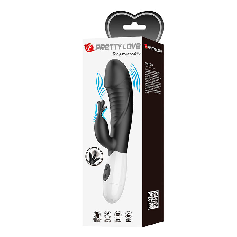 Vibratore a Coniglio Pretty Love Rasmussen — Nero