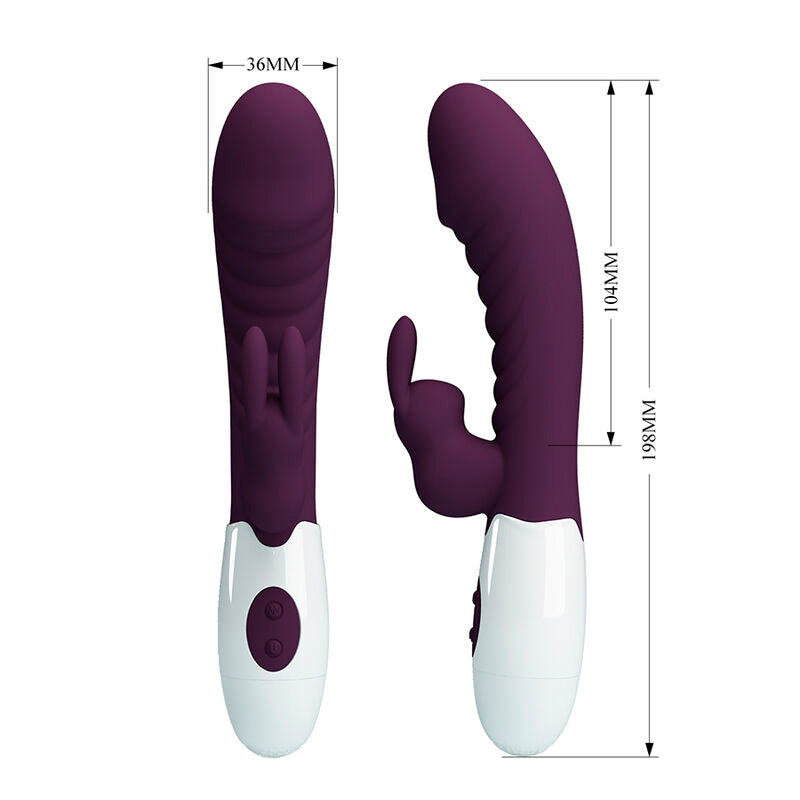 Vibratore a Coniglio Pretty Love Naughty Bunny — Viola