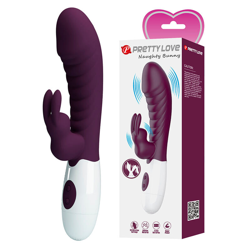Vibratore a Coniglio Pretty Love Naughty Bunny — Viola