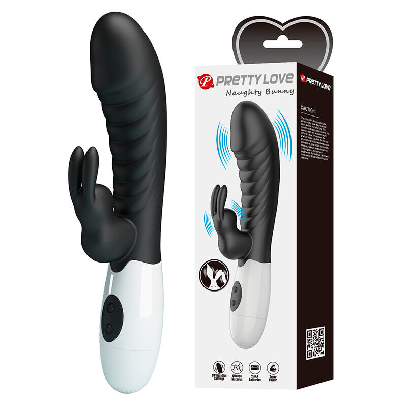 Vibratore a Coniglio Pretty Love Naughty Bunny — Nero