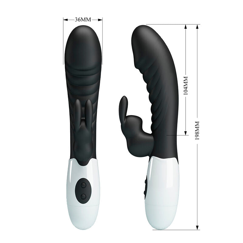Vibratore a Coniglio Pretty Love Naughty Bunny — Nero