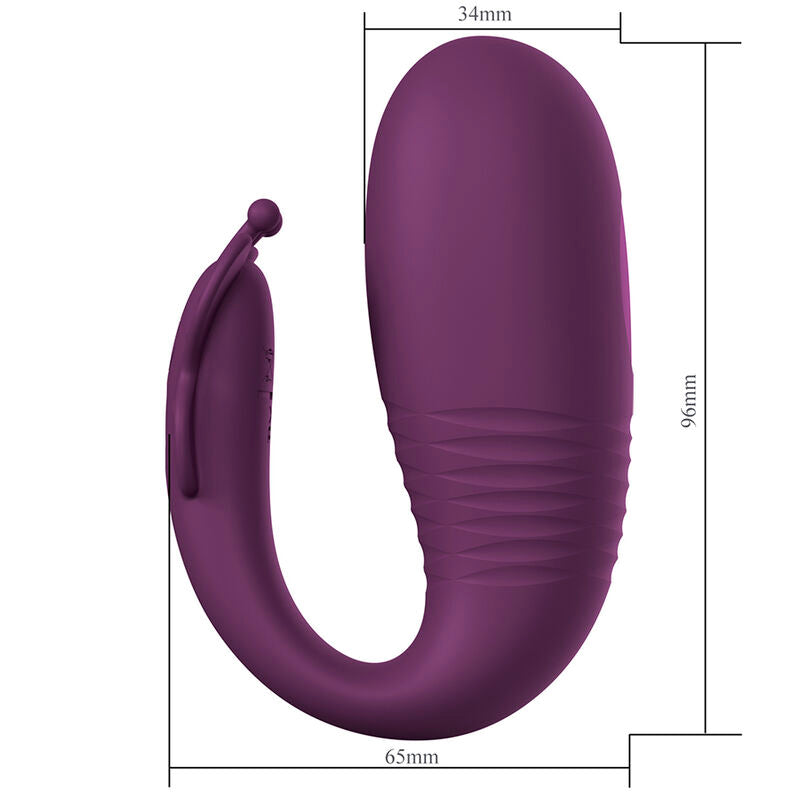 Vibratore a Uovo APP SERIES Klay con Spinta — Viola