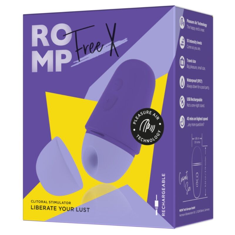 Stimolatore Clitorideo ROMP Free Viola — 10 Livelli