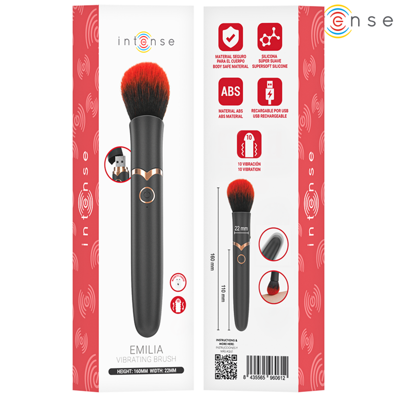 Vibratore Spazzola Intense Emilia 10 Vibrazioni — 16cm