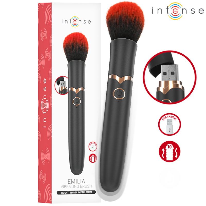Vibratore Spazzola Intense Emilia 10 Vibrazioni — 16cm