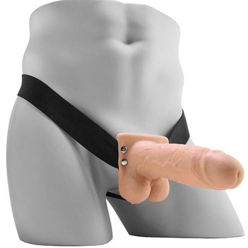 Strap-on Vibrante FETISH FANTASY SERIES Realistico con Sfere — Cavo