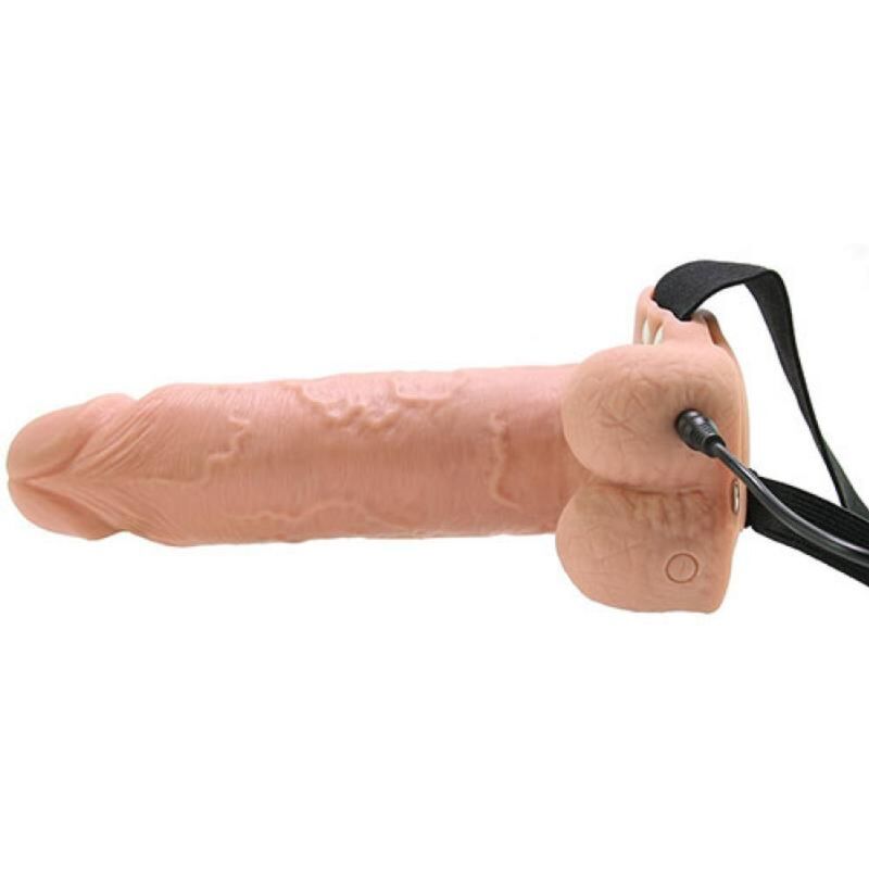 Strap-on Vibrante FETISH FANTASY SERIES Realistico con Sfere — Cavo