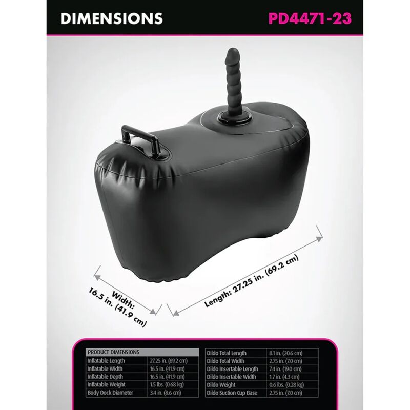 Cuscino Sessuale Gonfiabile FETISH FANTASY SERIES Body Dock — Nero