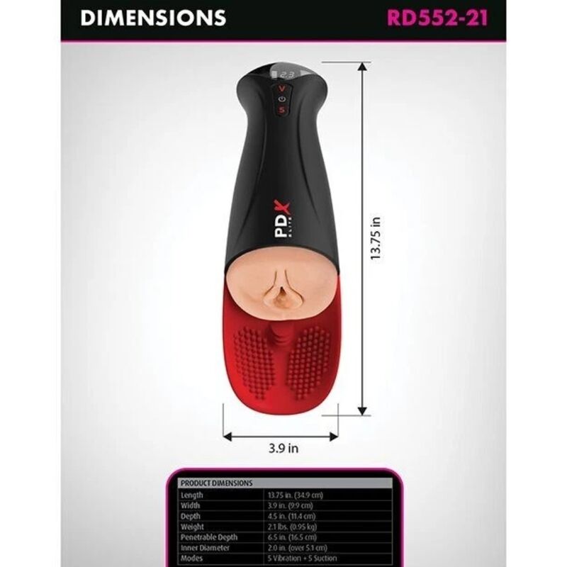 Masturbatore Automatico PDX ELITE Fuck-O-Matic Pro XL — 42 cm