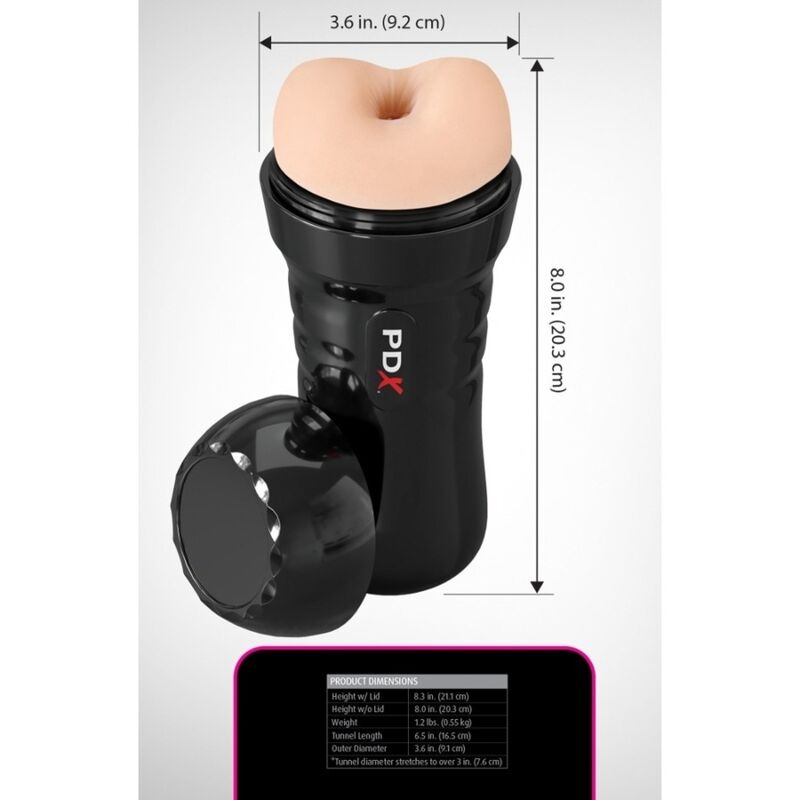 Masturbatore Anale PDX EXTREME Wet Bussies Butthole Stroker — 20.8 cm