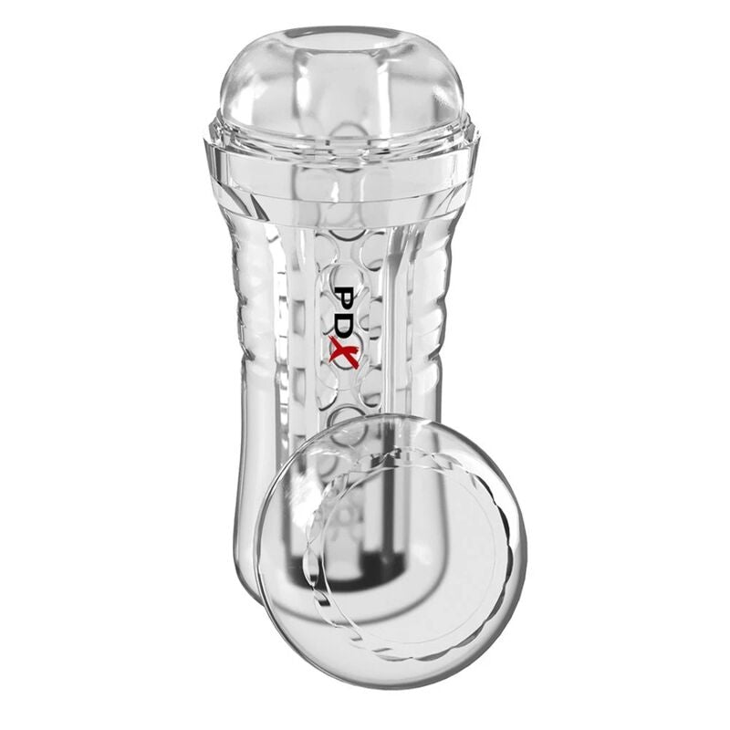 Masturbatore PDX Elite Viewtube Plus EZ-Grip — Trasparente 21 cm