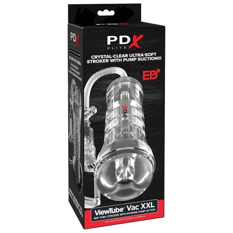 Masturbatore Maschile PDX ELITE Viewtube Vac XXL — Trasparente